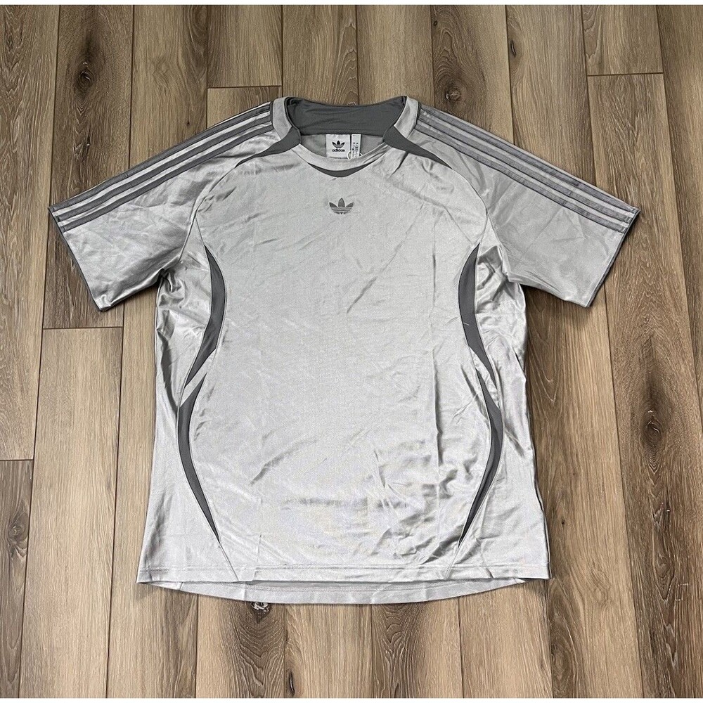Adidas Originals Adicolor 2000 Tee Shirt Silver Shiny Retro Dazzle NWT Sz Large
